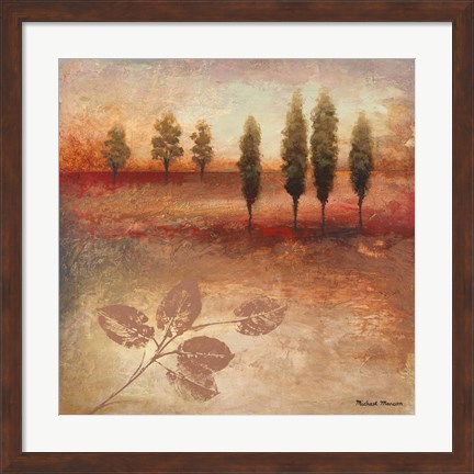 Framed Warm Textural Landscape II Print