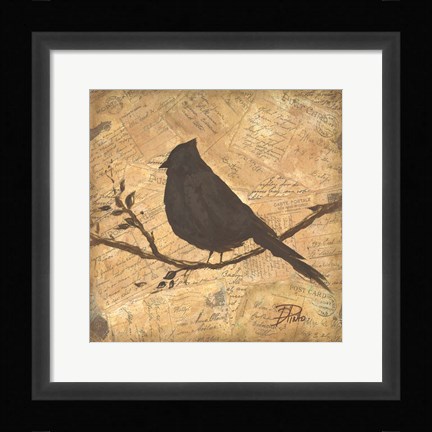 Framed Bird Silhouette II Print