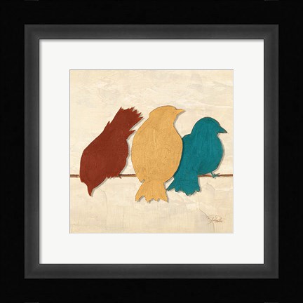 Framed Birds II (assorted colors) Print