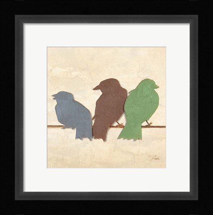 Framed Birds III (assorted colors) Print