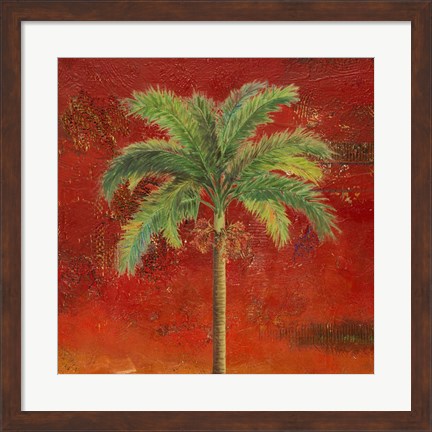Framed La Palma on Red II Print