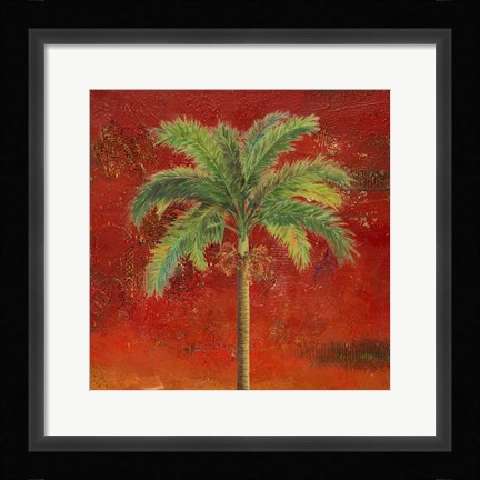Framed La Palma on Red II Print