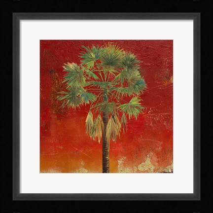 Framed La Palma on Red IV Print