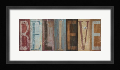 Framed BELIEVE Print