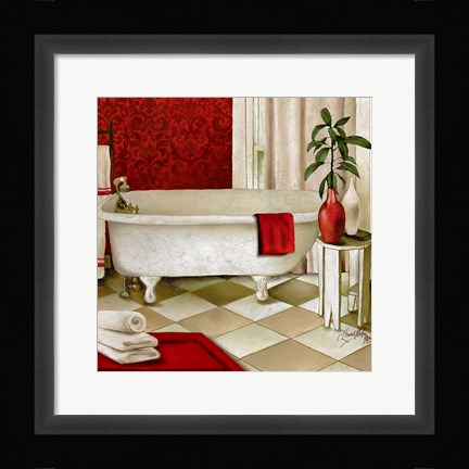 Framed Red Bain I Print