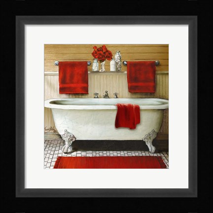 Framed Red Bain III Print