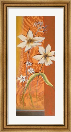 Framed Fancy Floral I Print