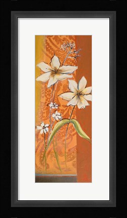 Framed Fancy Floral I Print