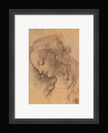 Framed Testa di Donna di Profilo Print