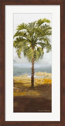 Framed Beach Palm I Print