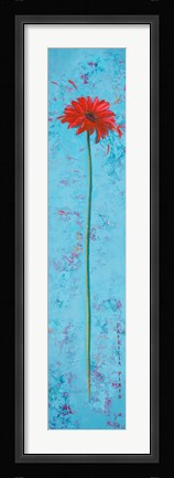 Framed Blue Tiny Flower I Print