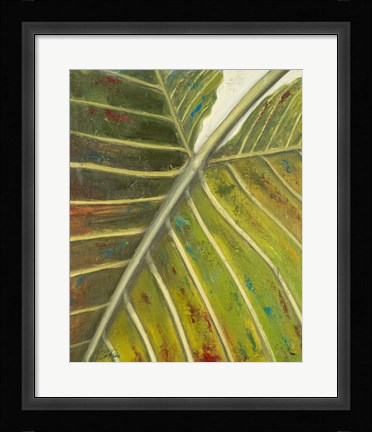 Framed Green Zoom I Print