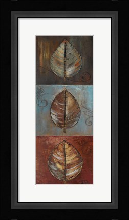 Framed New Leaf Panel I (Vertical) Print
