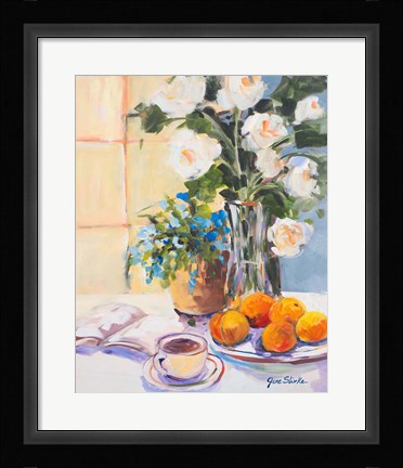 Framed Morning Rose I Print