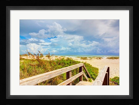 Framed Beach Island I Print