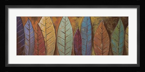 Framed Tall Leaves I Print