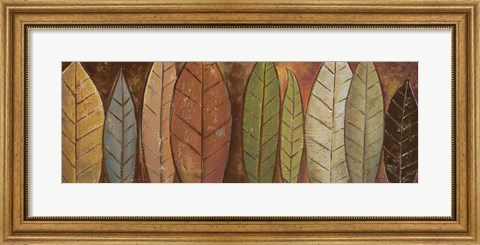Framed Tall Leaves II Print