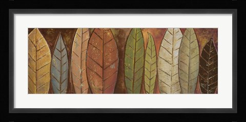 Framed Tall Leaves II Print