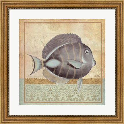Framed Vintage Fish II Print