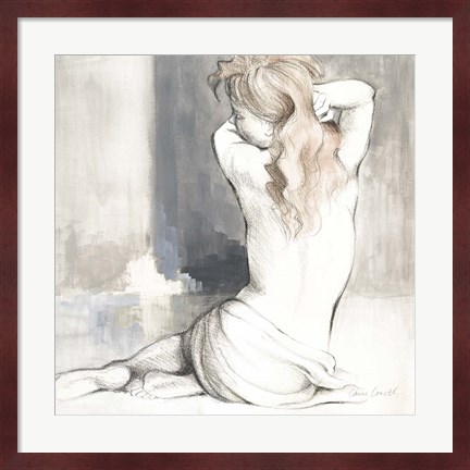 Framed Sketched Waking Woman I Print