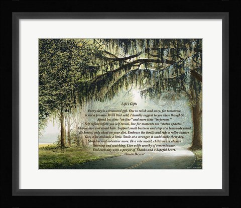 Framed Life's Gifts Print