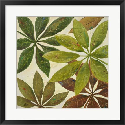 Framed Green Touch II Print