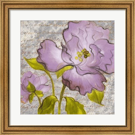 Framed Purple Florals I Print