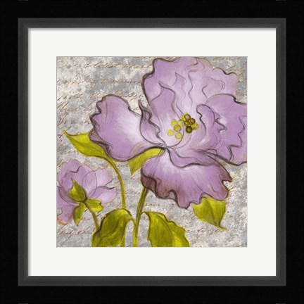 Framed Purple Florals I Print