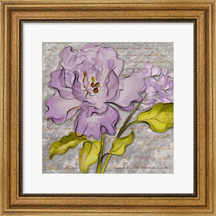 Framed Purple Florals II Print