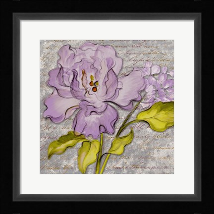 Framed Purple Florals II Print