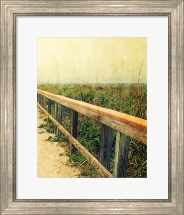 Framed Beach Rails II Print