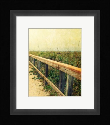 Framed Beach Rails II Print