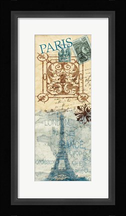 Framed Paris Postage Print