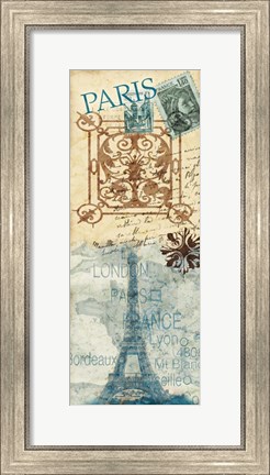 Framed Paris Postage Print