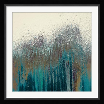 Framed Teal Woods Print
