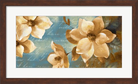 Framed Magnolia Aglow I Print