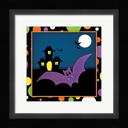 Framed Halloween Bat Print