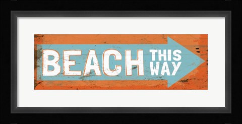 Framed Beach This Way Print
