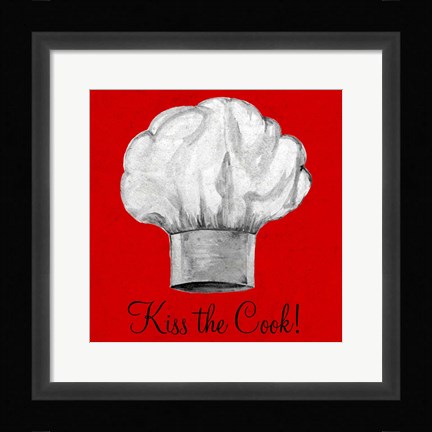 Framed Kiss the Cook Print