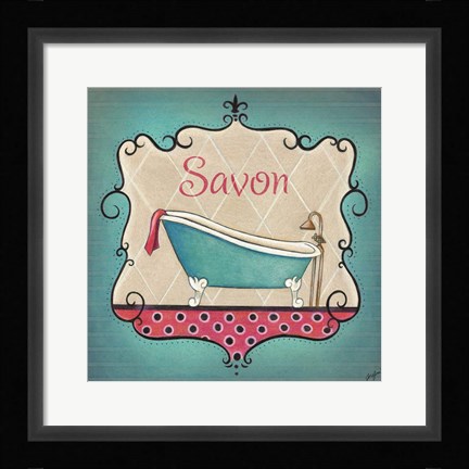Framed Bain and Savon II Print