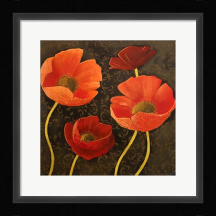 Framed Gilded Floral II Print