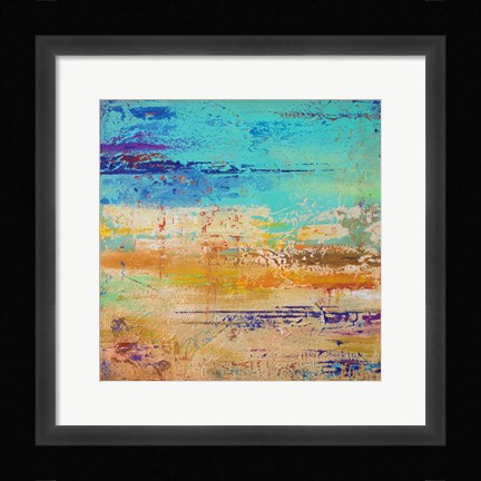 Framed Abstract Multicolored Print