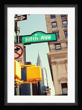 Framed Chrysler and Fifth Print