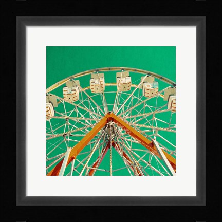 Framed Green Ferris Wheel Print