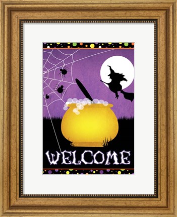Framed Halloween Witch Print