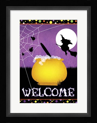 Framed Halloween Witch Print