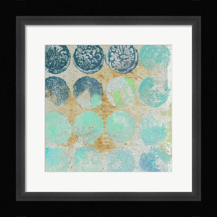 Framed Aqua Circles II Print