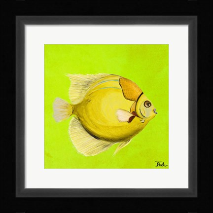 Framed Bright Aquatic Life III Print