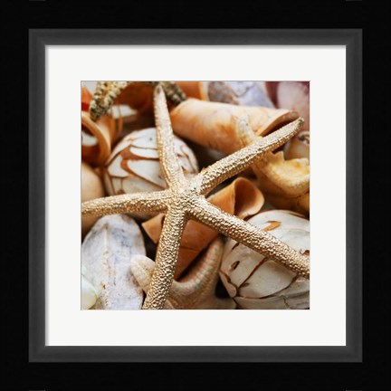 Framed Gold Starfish I Print