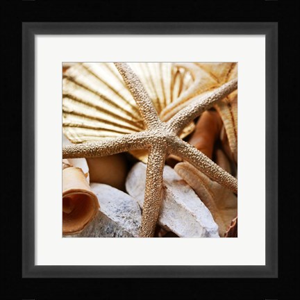 Framed Gold Starfish II Print